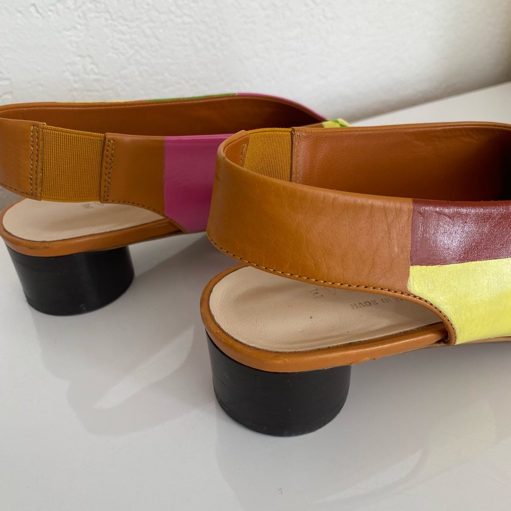 Everlane handpainted slingbacks in Color-Block Party - Picture 5 of 7